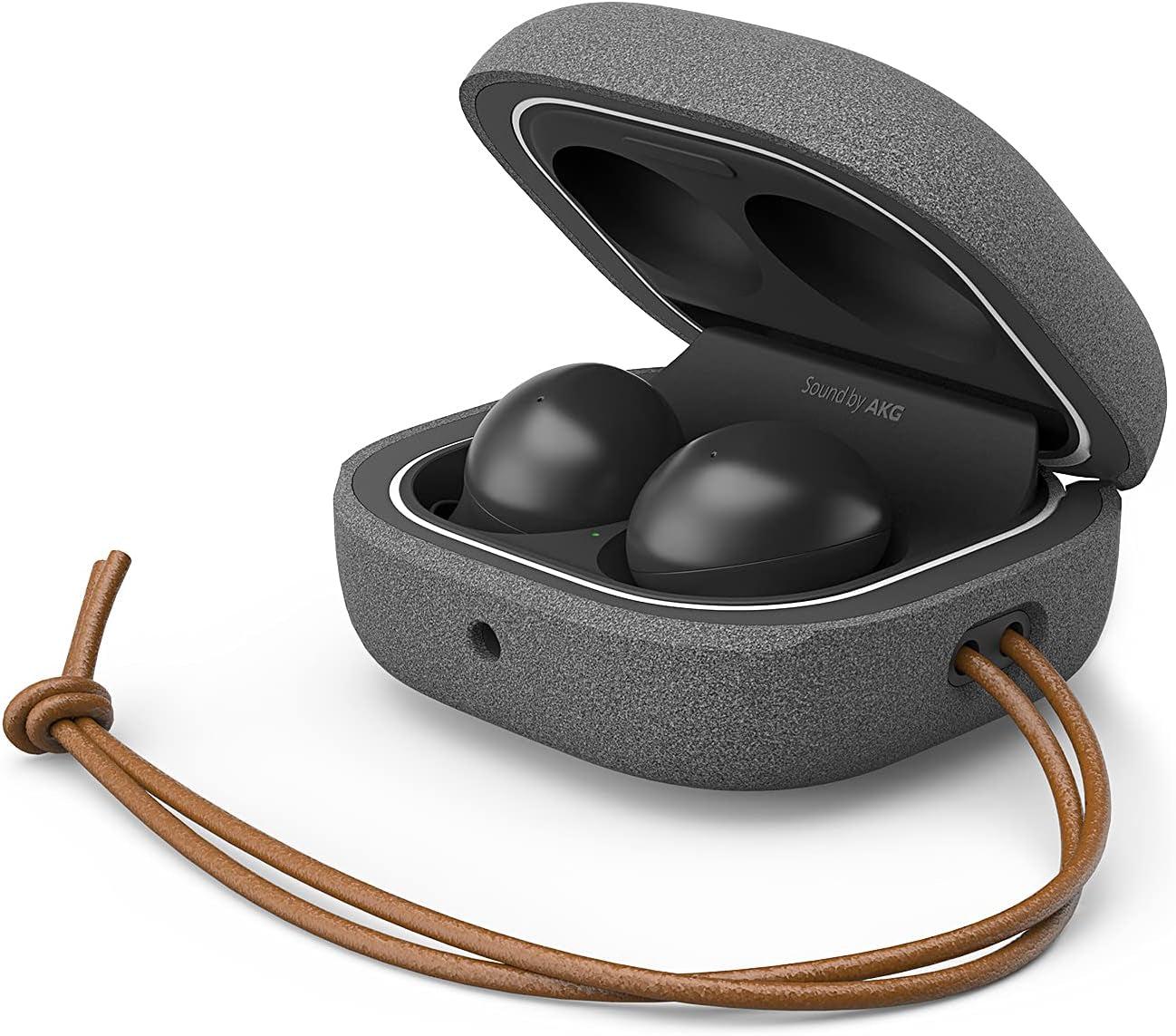 Compatible Galaxy Buds Case - Full Body Shockproof Hard Shell Cover (Modern-Sand Stone)